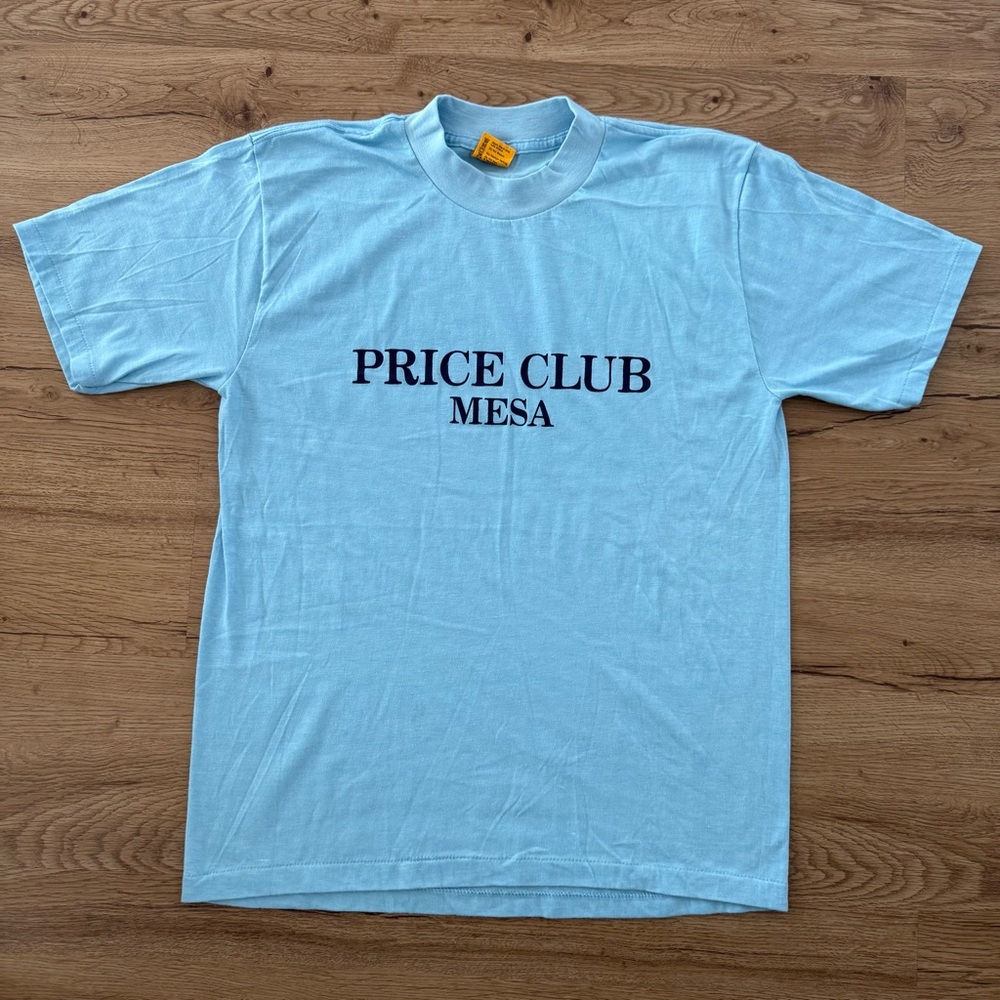 Vintage 80’s Light Blue Price Club Costco Tee
